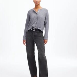 Madewell The Petite Darted Barrel Jeans